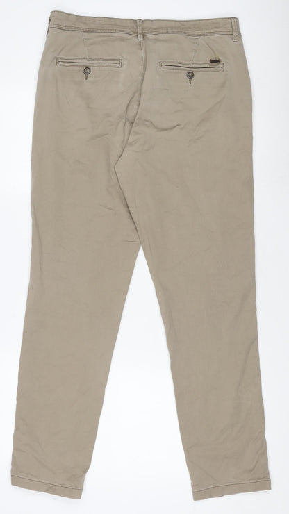 Jack & Jones Men's Beige Chino Trousers Size 30 Regular Fit