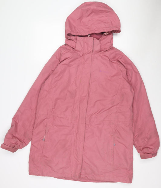 Mountain Warehouse Womens Pink Waterproof Long Jacket UK 16