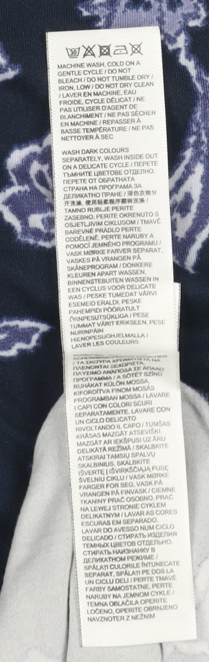 Julipa Women's Blue Floral A-Line Knee Length Dress Size 16