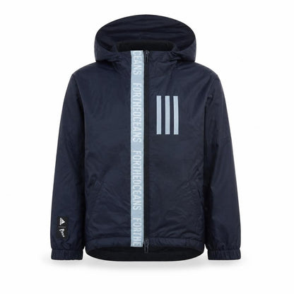 Boys UK Size 4-5 Years adidas Blue Windbreaker Coat