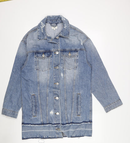 Womens UK Size S River Island Blue Denim Jacket
