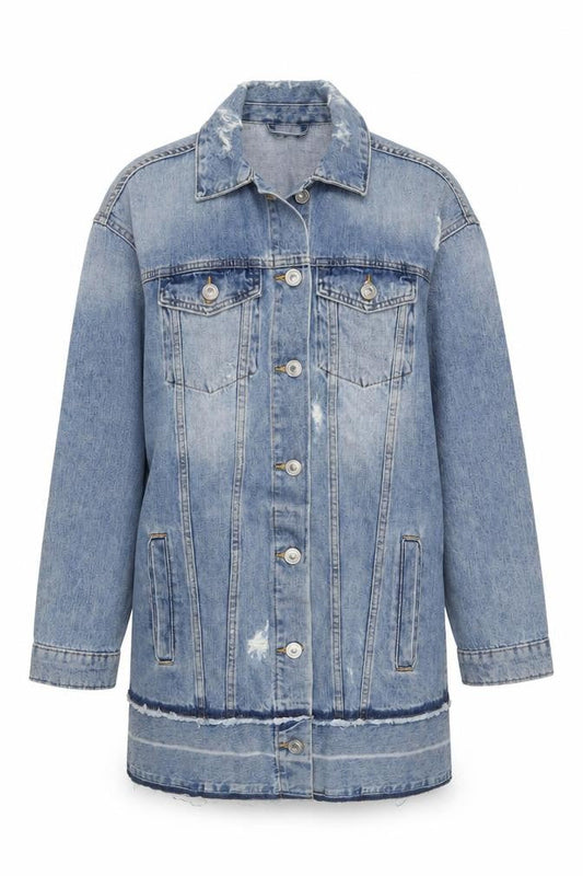 Womens UK Size S River Island Blue Denim Jacket
