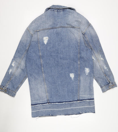 Womens UK Size S River Island Blue Denim Jacket