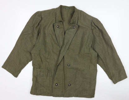 Womens UK Size 10 Qualitätsarbeit Green Military Jacket