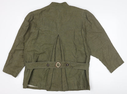 Womens UK Size 10 Qualitätsarbeit Green Military Jacket