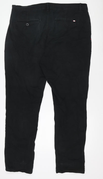Kangol Men's Black 2XL Chino Trousers Regular Fit Cotton Blend
