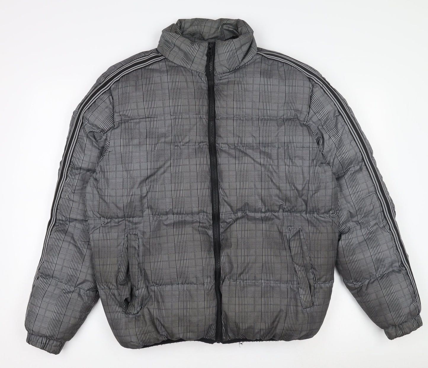 Mens UK Size M Brave Soul Grey Puffer Jacket