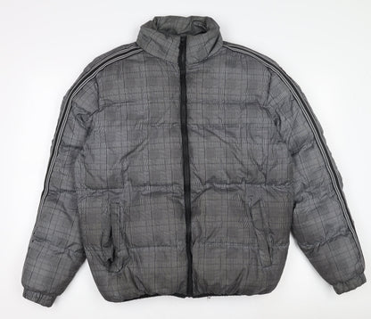Mens UK Size M Brave Soul Grey Puffer Jacket