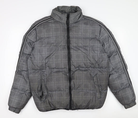 Mens UK Size M Brave Soul Grey Puffer Jacket