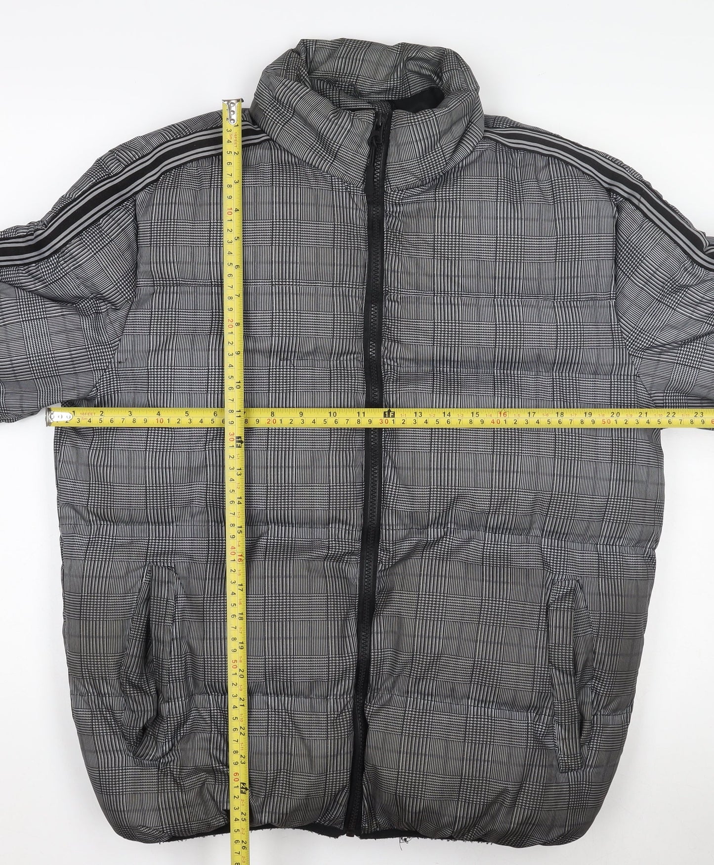 Mens UK Size M Brave Soul Grey Puffer Jacket