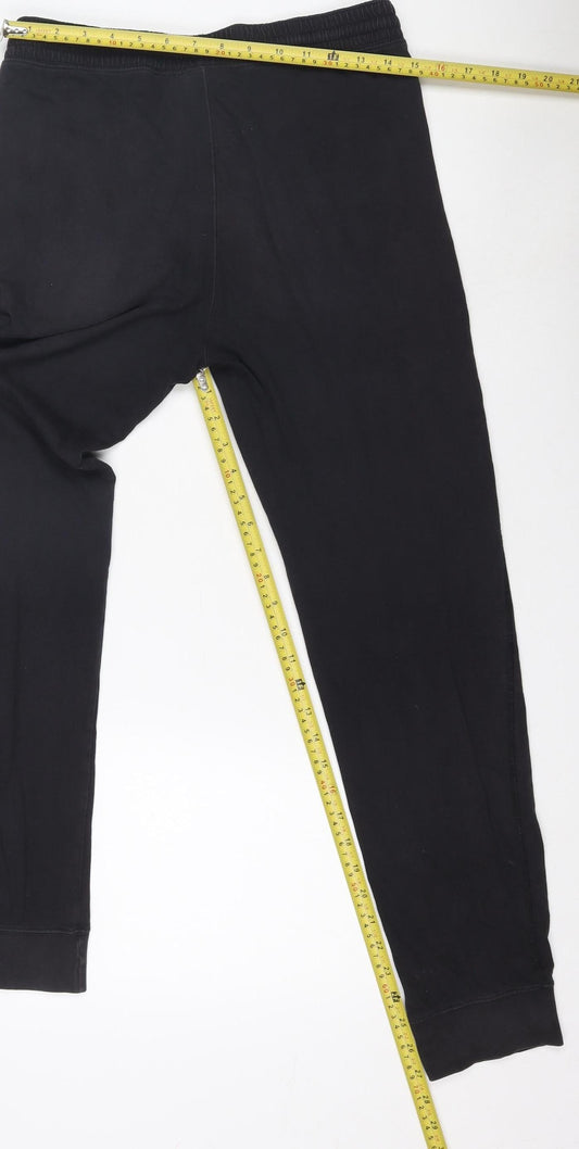 Mens UK Size S Champion Regular Fit Jogger Black Trousers