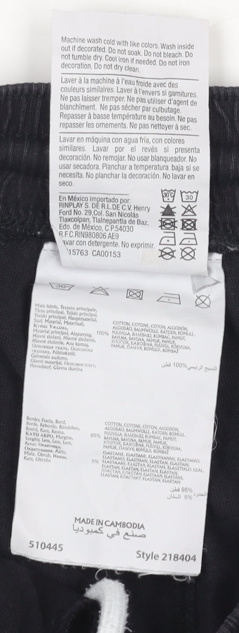 Mens UK Size S Champion Regular Fit Jogger Black Trousers