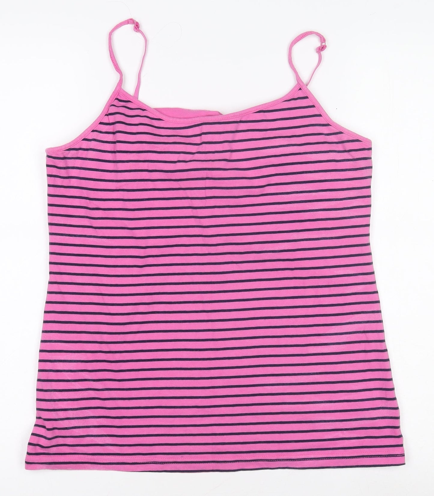 Gap Women’s Pink Striped Camisole Tank Top L Cotton Blend