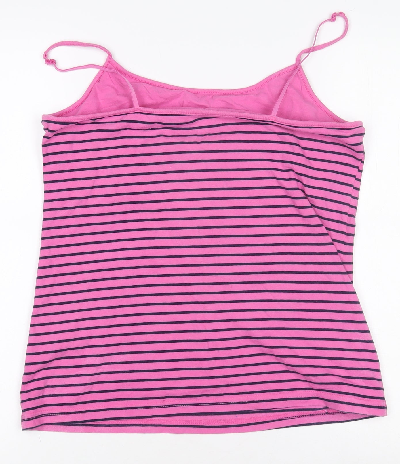 Gap Women’s Pink Striped Camisole Tank Top L Cotton Blend