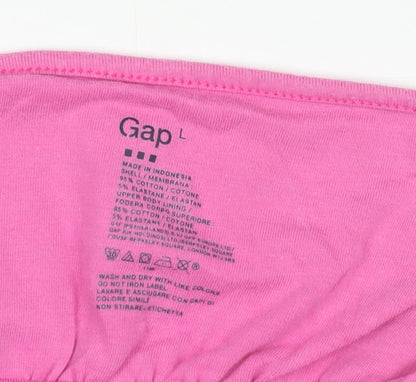 Gap Women’s Pink Striped Camisole Tank Top L Cotton Blend