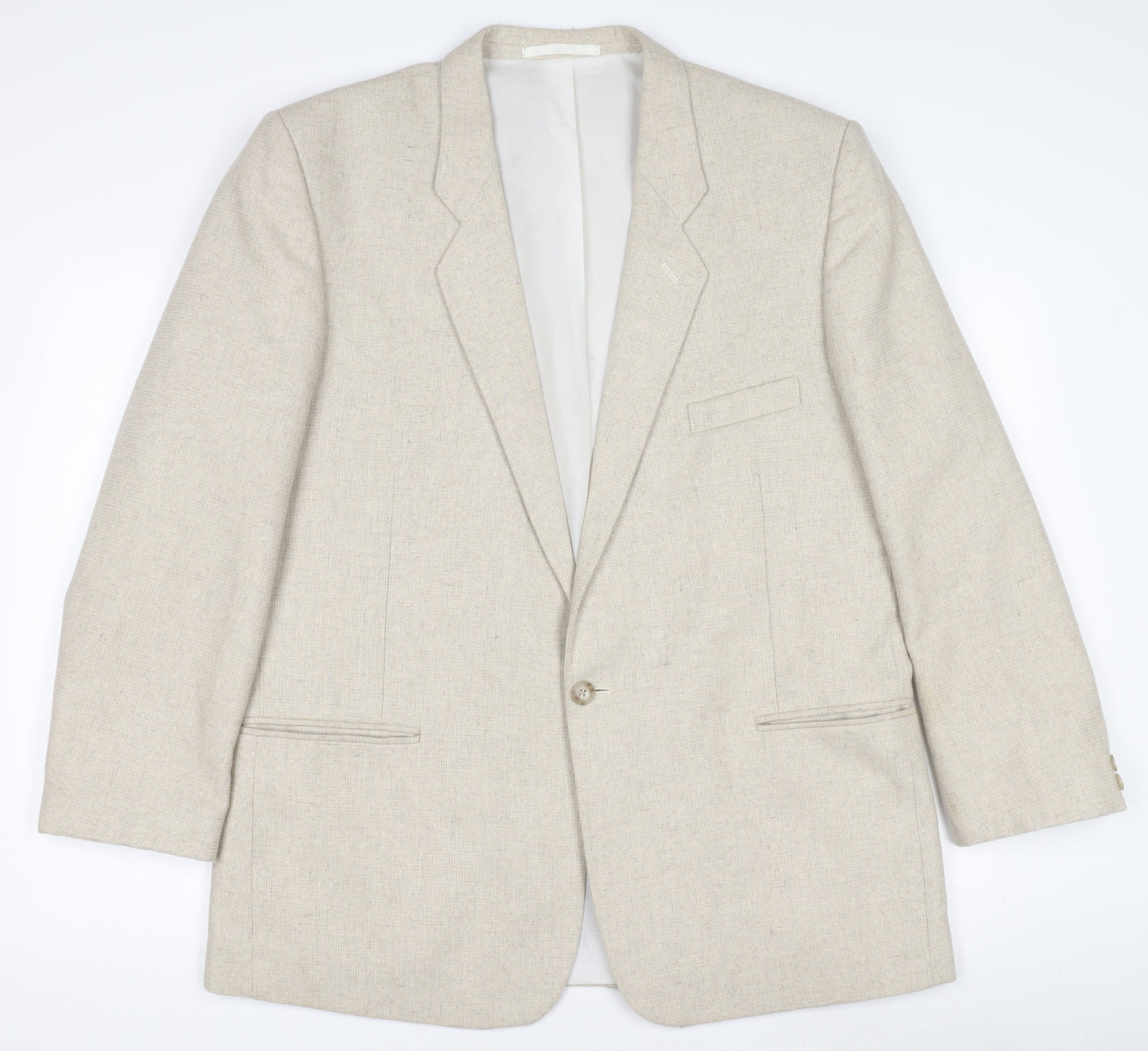 Mens UK Size 42 Littlewoods Stores Regular Beige Suit Jacket