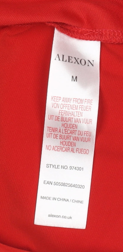 Alexon Women's Red Wrap V-Neck Sleeveless Blouse M