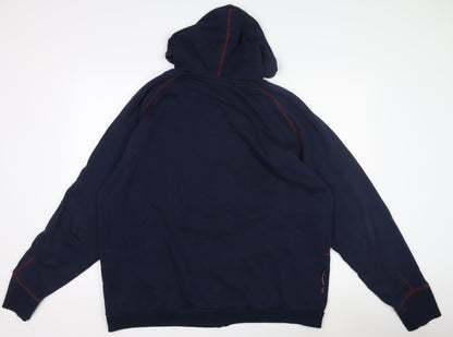 Umbro Men's Blue XL Track Jacket Hooded Full Zip Activewear