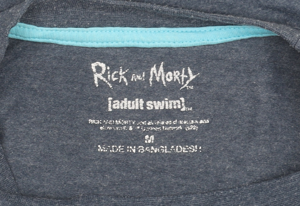 Rick and Morty Pickle Rick Blue Graphic Men's M Short Sleeve T-Shirt