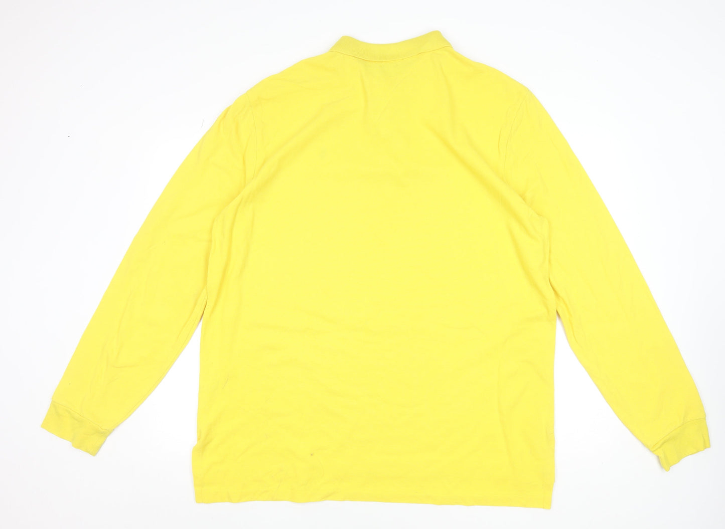 Ralph Lauren Men's Yellow Long Sleeve Polo Shirt XXL Cotton Classic