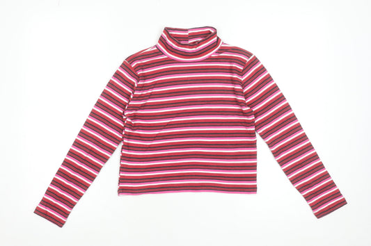 Womens UK Size M Beyond Retro Red Cropped T-Shirt