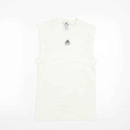 Adidas Women’s White Techfit Sleeveless Tank Top XL Climalite Activewear