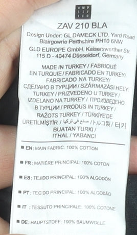 AC/DC Women's Black Cotton Short Sleeve Graphic Band T-Shirt Size L