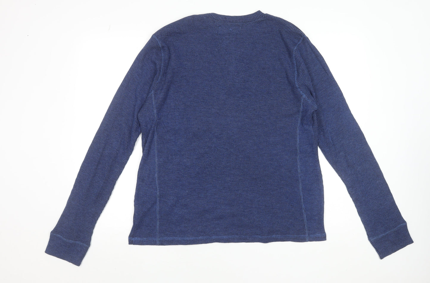 Urban Heritage Men's Blue Long Sleeve Henley T-Shirt Size L