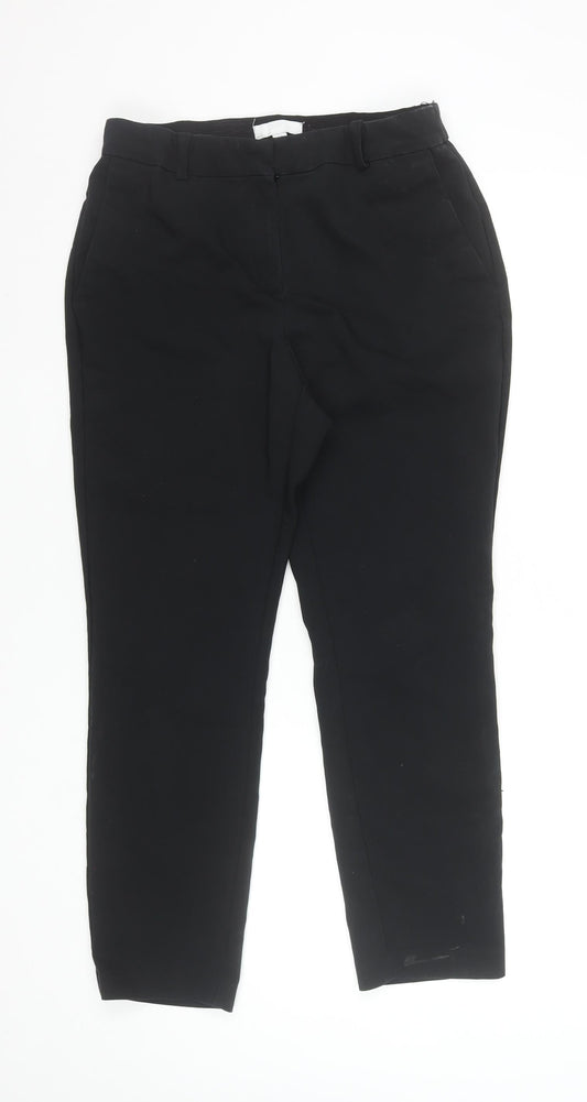 H&M Women’s Black Slim Chino Trousers UK 14 Workwear Stretch