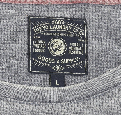 Mens UK Size L Tokyo Laundry Blue  T-Shirt