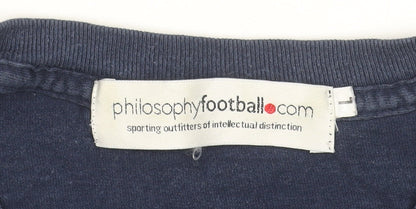 Philosophy Football Men's Blue Cotton Graphic Cycle of Life T-Shirt Size L