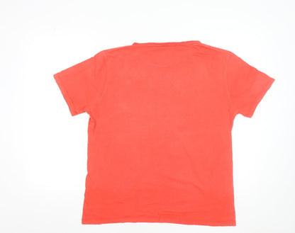 Tommy Hilfiger Men's Red Crew Neck Cotton T-Shirt Size M