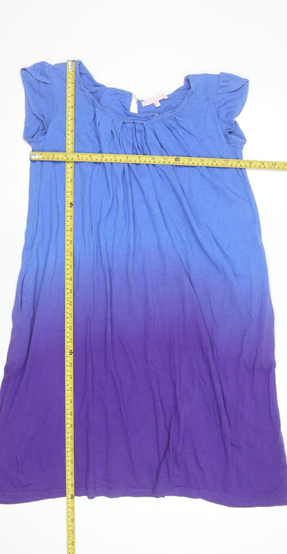 Jigsaw Girls Blue Purple Ombre Jersey T-Shirt Dress 12-13 Years