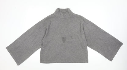 Womens UK Size S ASOS Design Grey Cropped T-Shirt