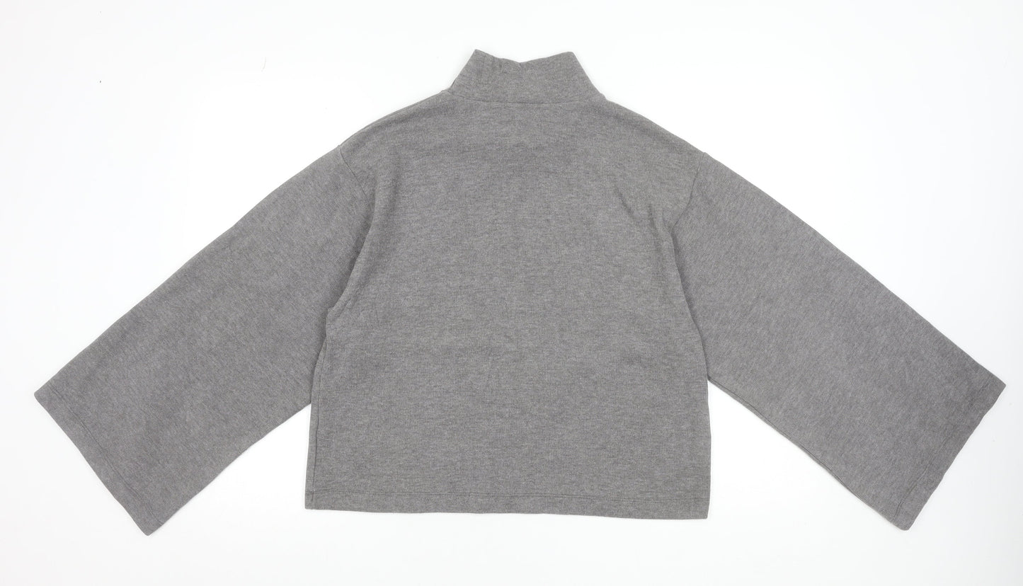 Womens UK Size S ASOS Design Grey Cropped T-Shirt