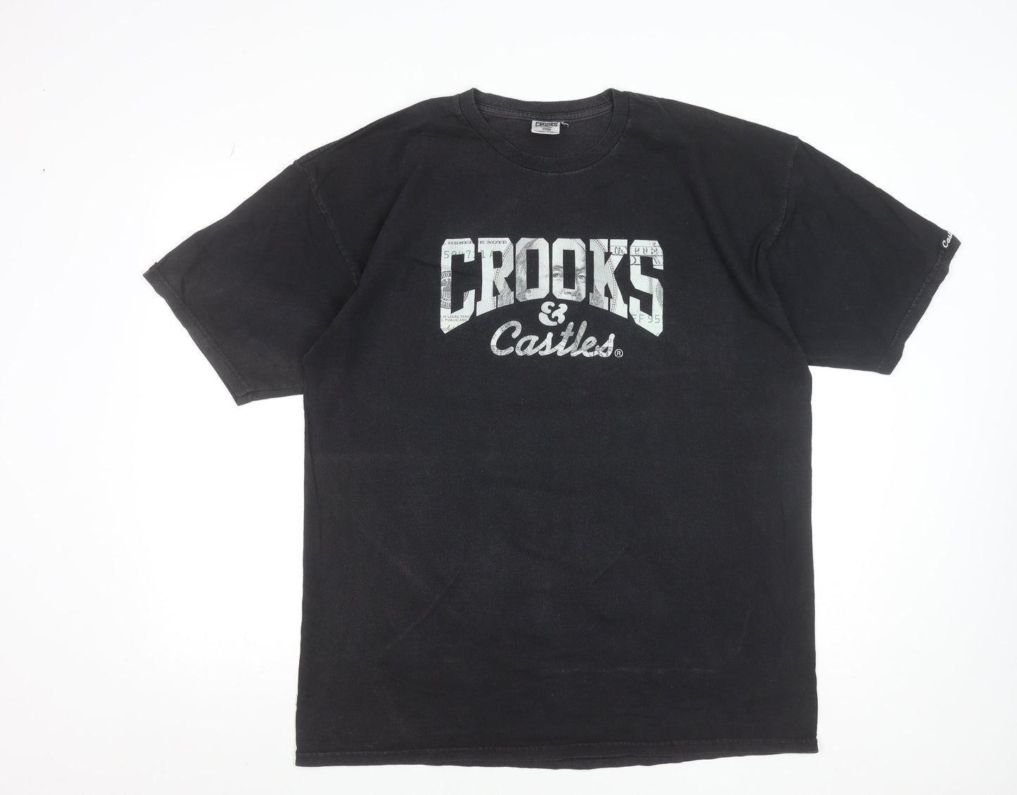 Mens UK Size XL Crooks & Castles Black  T-Shirt