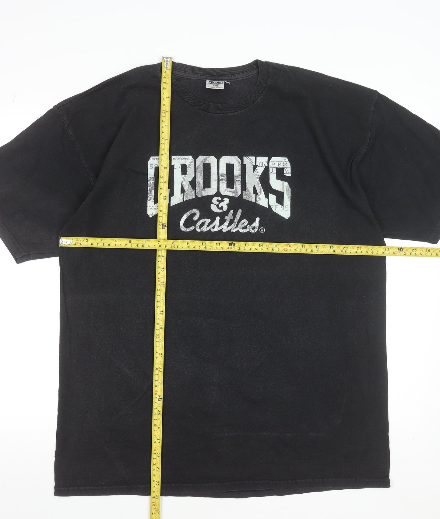 Mens UK Size XL Crooks & Castles Black  T-Shirt