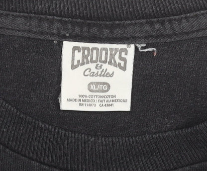 Mens UK Size XL Crooks & Castles Black  T-Shirt