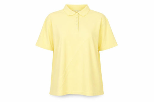Womens UK Size M EWM Yellow Basic Polo