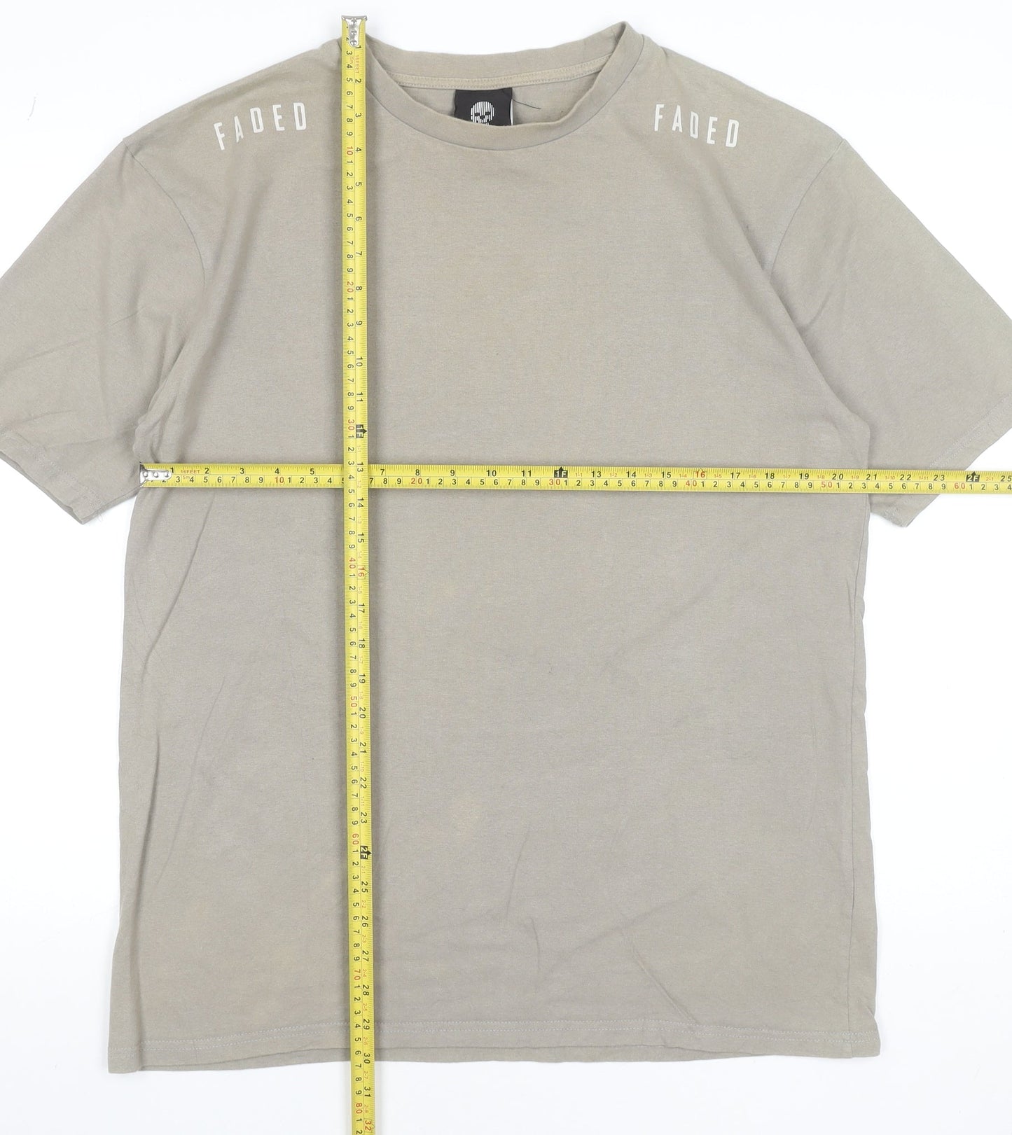 Mens UK Size M Faded Beige  T-Shirt