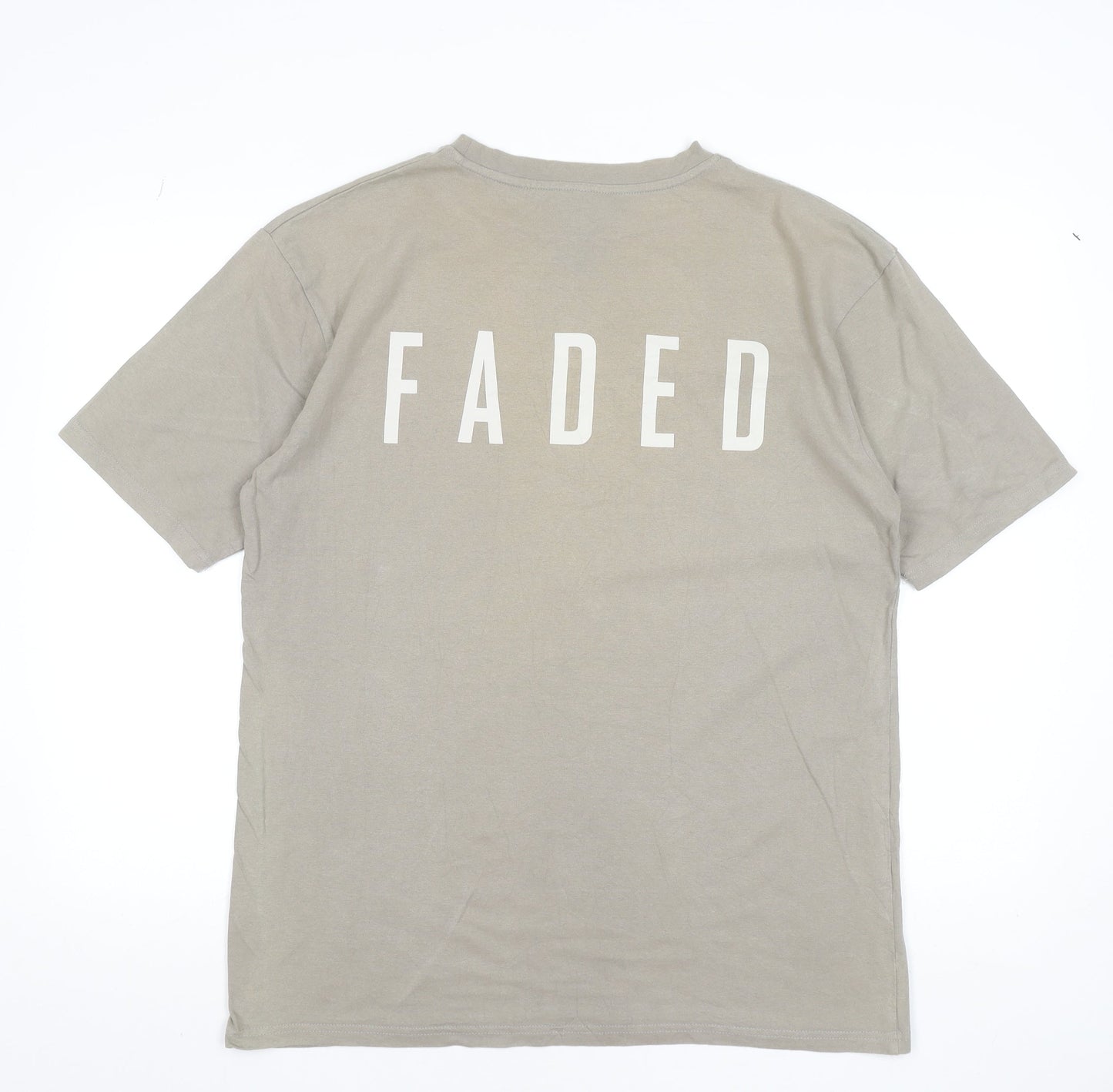 Mens UK Size M Faded Beige  T-Shirt