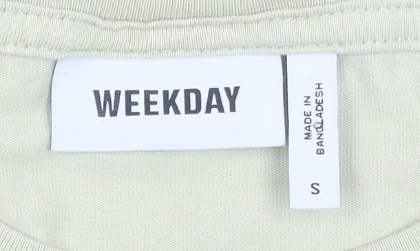 Weekday Men's Beige Art Print Graphic T-Shirt Size S