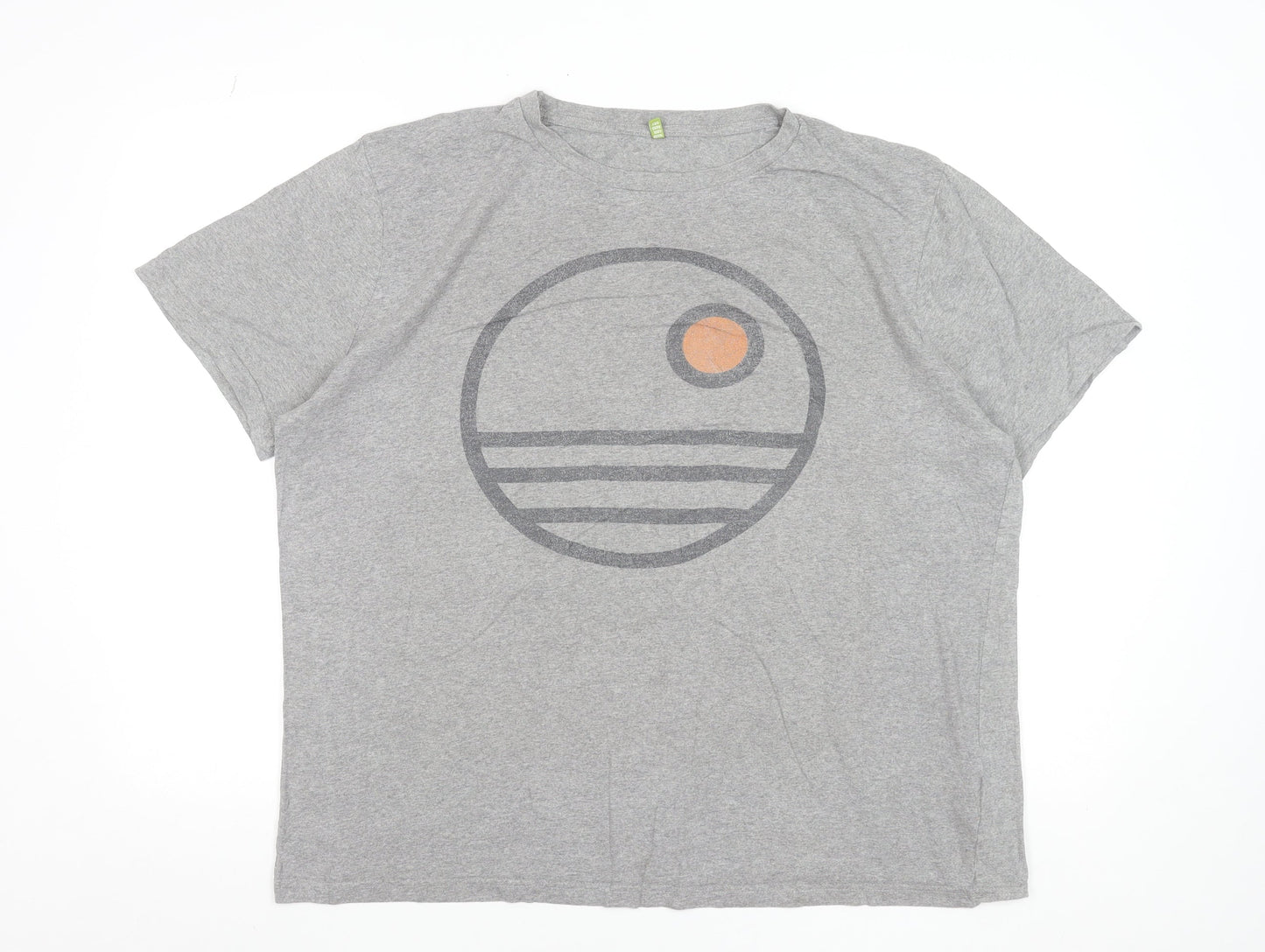 Rapanui Men’s Grey XL Organic Cotton Graphic Print T-Shirt