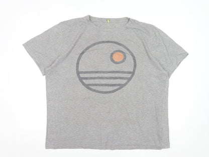 Rapanui Men’s Grey XL Organic Cotton Graphic Print T-Shirt