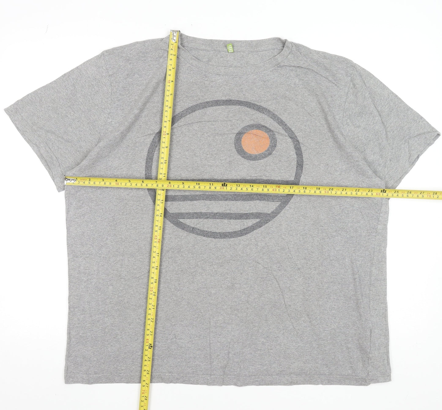 Rapanui Men’s Grey XL Organic Cotton Graphic Print T-Shirt