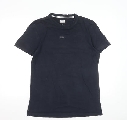 Weekend Offender Men's Navy Blue Cotton Crew Neck T-Shirt M