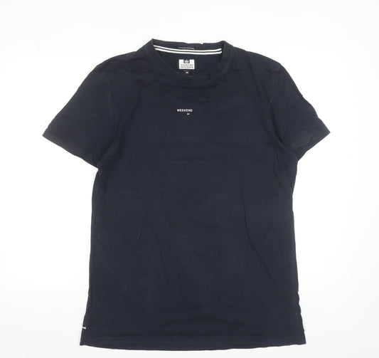 Weekend Offender Men's Navy Blue Cotton Crew Neck T-Shirt M