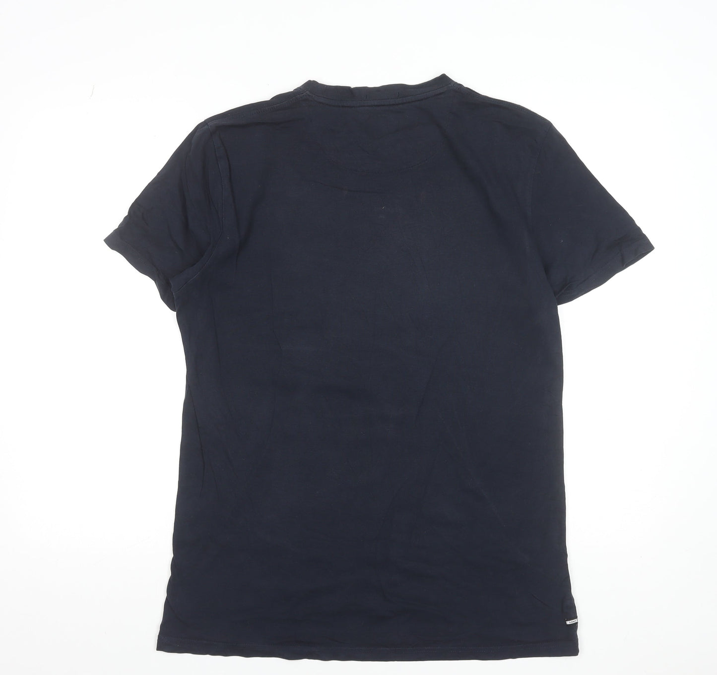 Weekend Offender Men's Navy Blue Cotton Crew Neck T-Shirt M