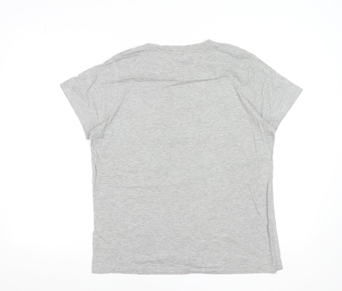 Lee Men's Grey Graphic Palm Tree Regular Fit T-Shirt L