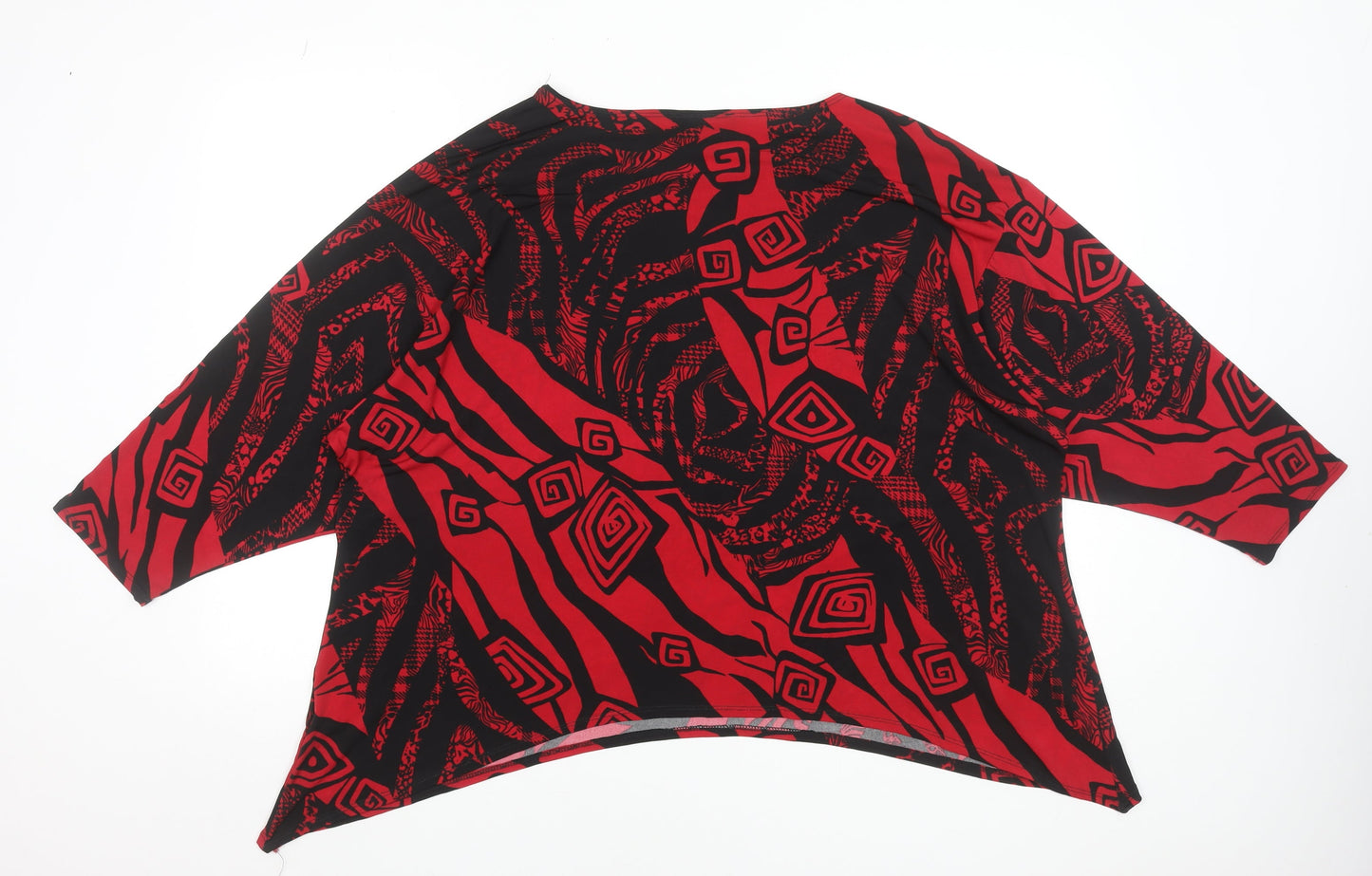 Womens UK Size 22 Saloos Red Tunic Blouse